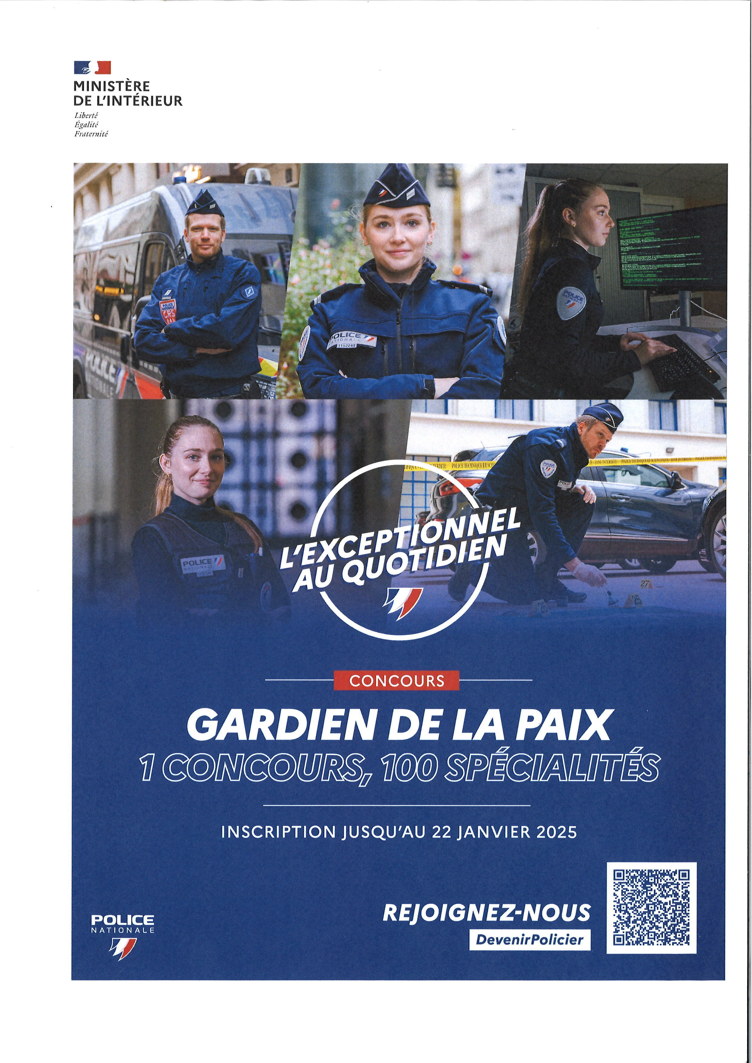 affiche gardien de la paix